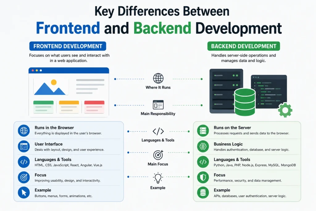 Key Differences Between Frontend and Backend Development