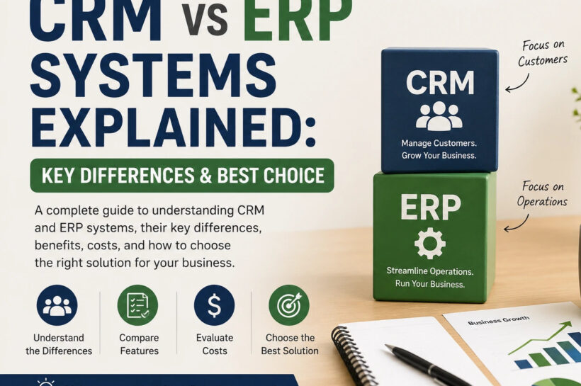 CRM vs ERP Systems Explained: Key Differences & Best Choice