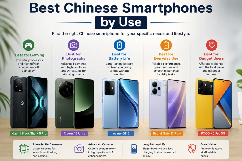 Best Chinese Smartphones by Use